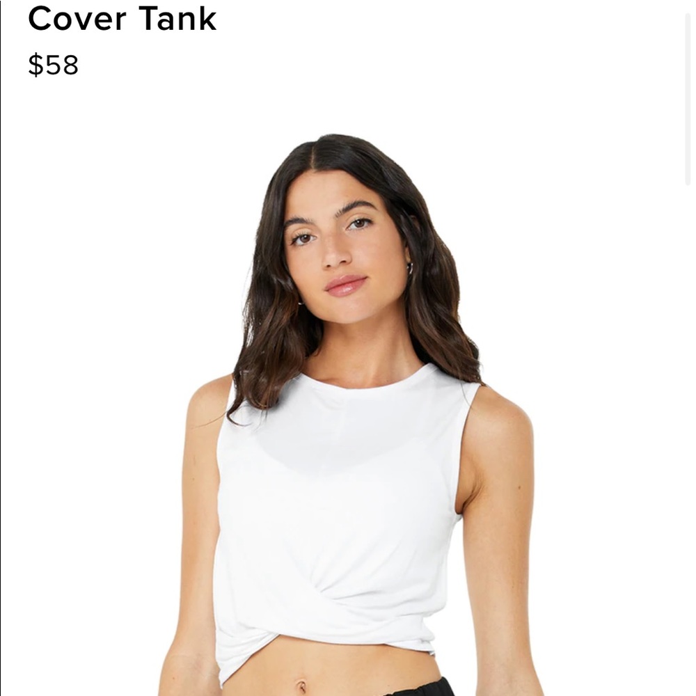 Alo Yoga Cover Tank in White